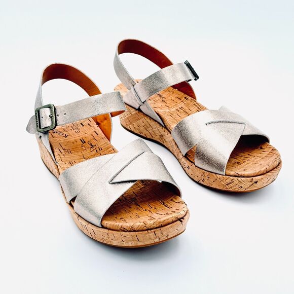 Kork-ease Myrna 2.0 Soft Gold Ankle Strap Womens Size 7M Wedge Sandals - Picture 6 of 12